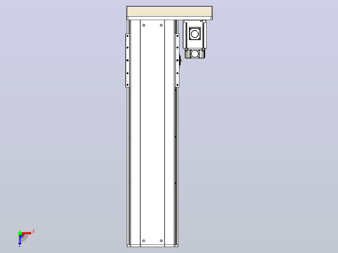 日规模组半封闭丝杆TPA-HNR-220D-3210C-L600-ML-C-P1K-N3俯视图