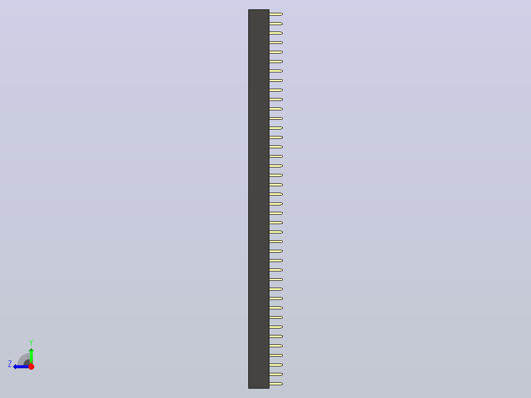 母针头Female_Header_1x40_P2.0_H4.3_straight.step右视图