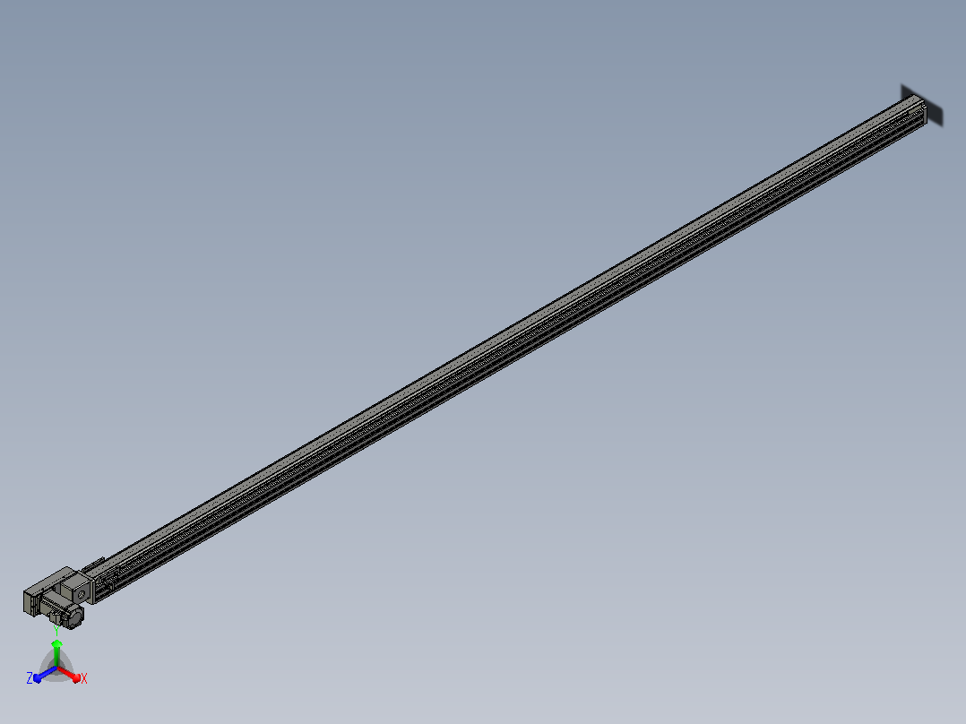 皮带直线轴半封闭可选导轨TPA-HNB-65S-90-L3000-ML-Y-P10-N3主视图