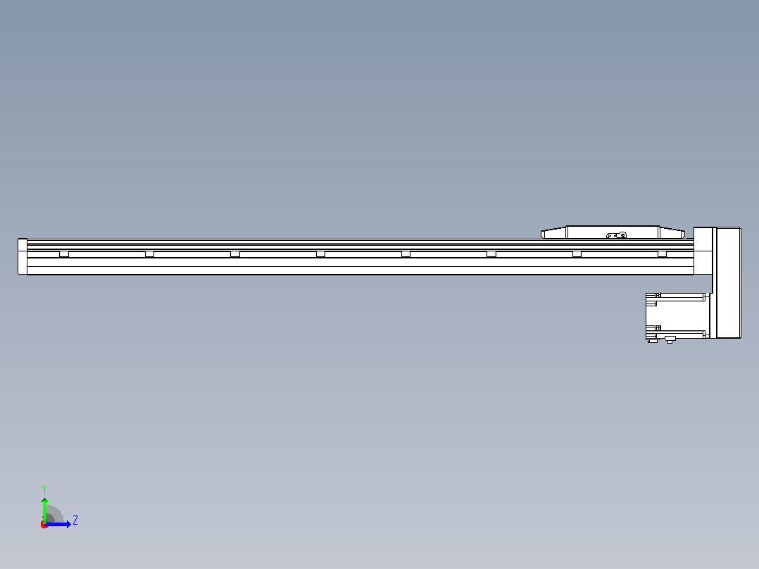 滚珠丝杠直线轴内置导轨TPA-GCR-170-2510C-L900-MP-M75-N3左视图