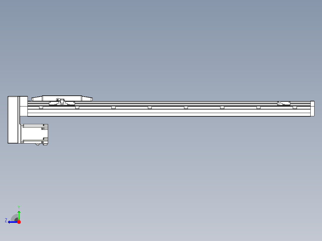 滚珠丝杠直线轴内置导轨TPA-GCR-170-2510C-L900-MP-M75-N3右视图