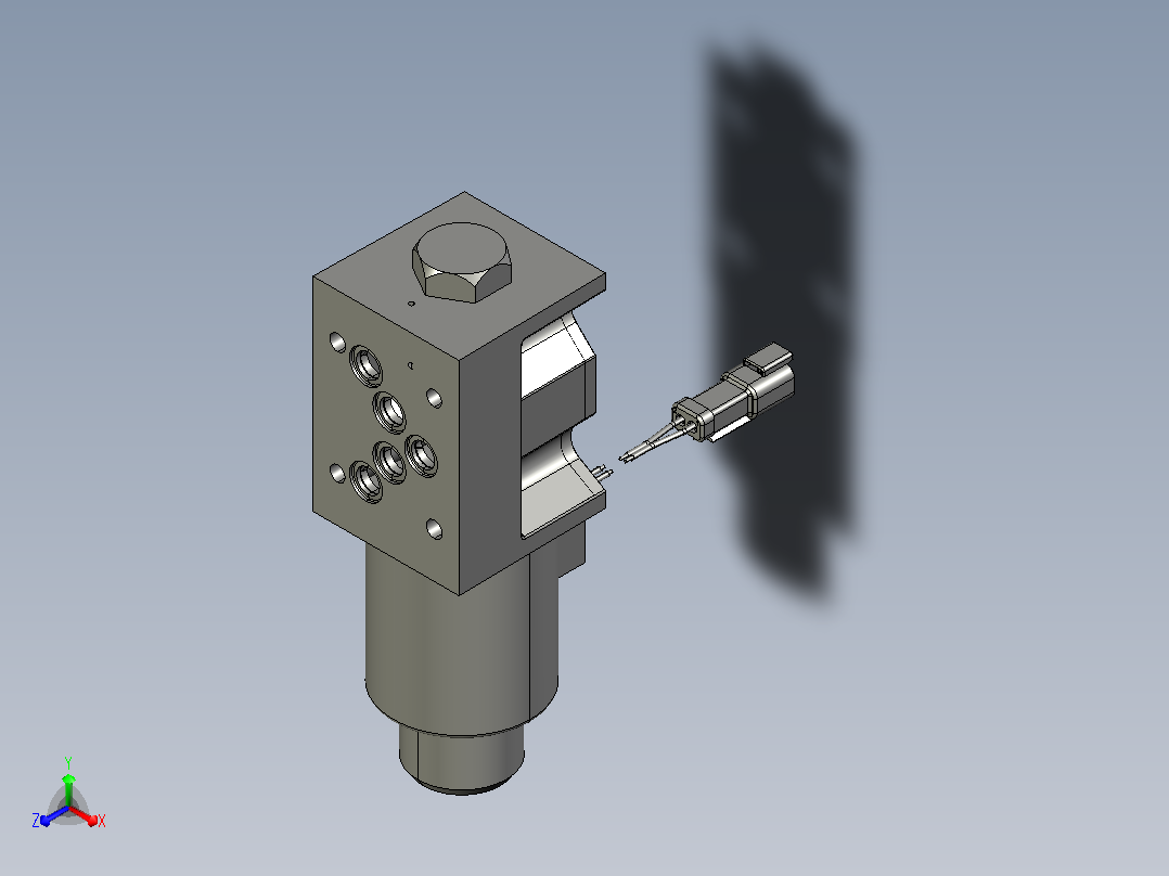伊顿液压元件dg4v-5-a-kup6d2-20-dc-rock正等轴测图