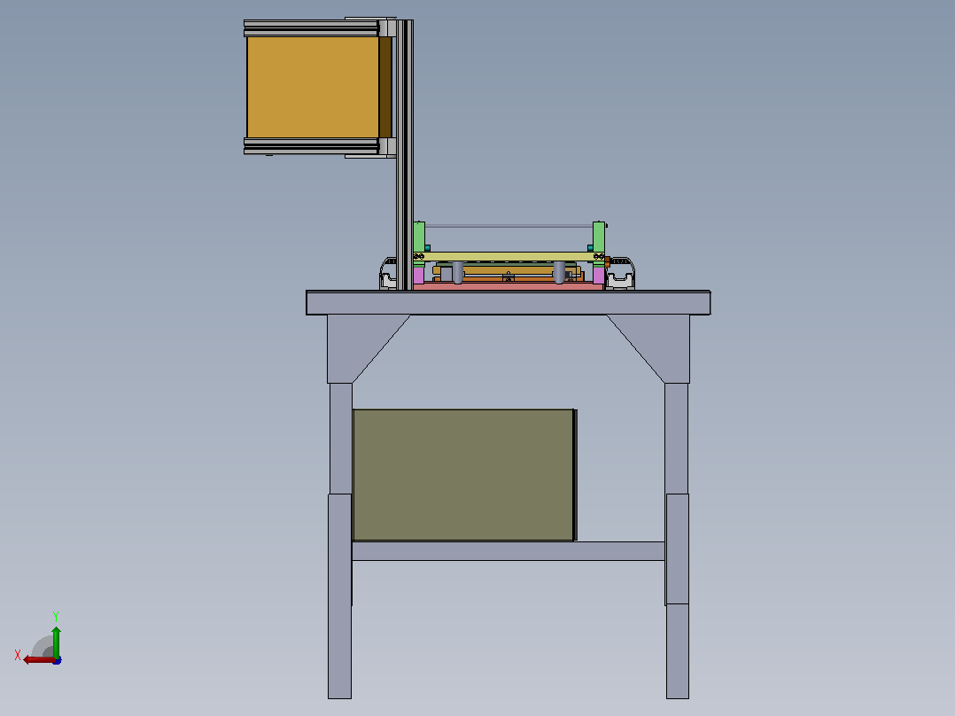 压装电路板工位3D模型后视图