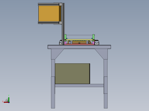 压装电路板工位3D模型后视缩略图