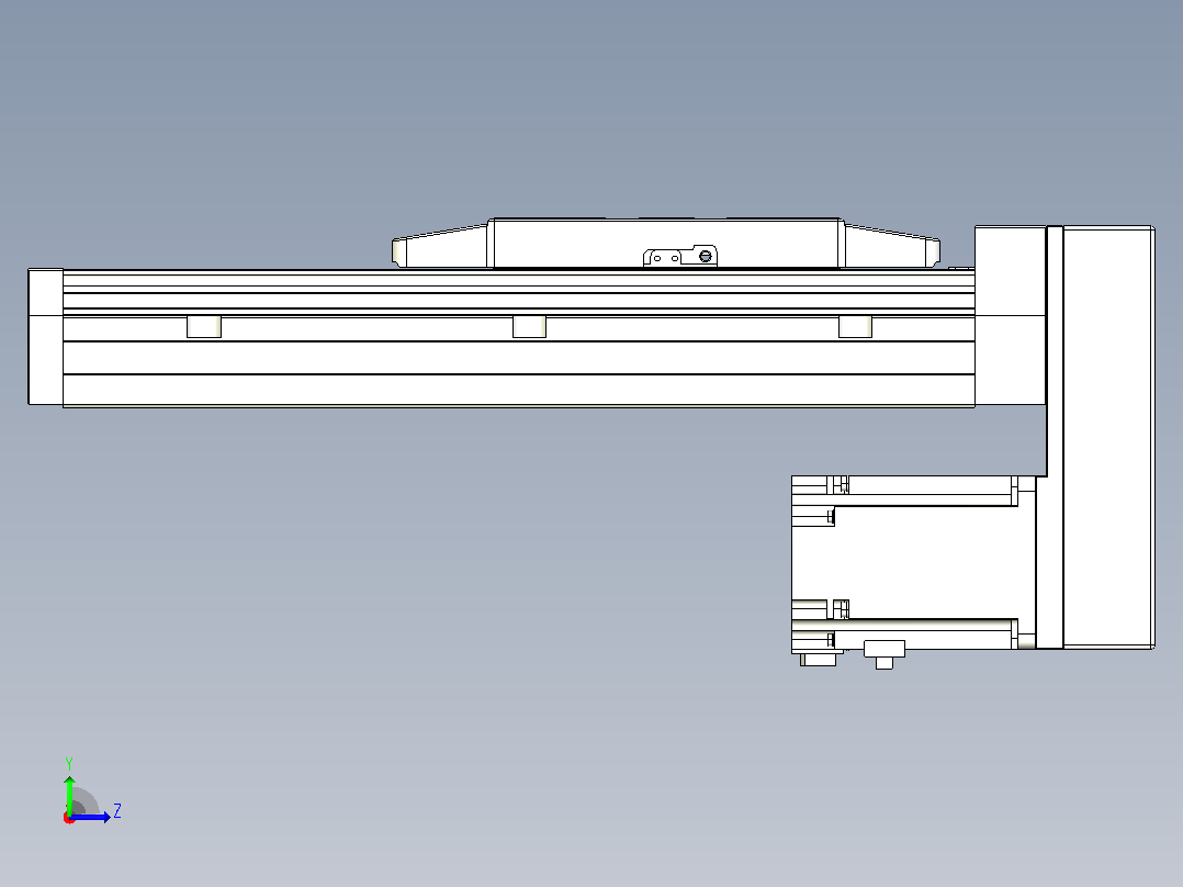 滚珠丝杠直线轴内置导轨TPA-GCR-170-2510C-L150-MP-M75-N3左视图