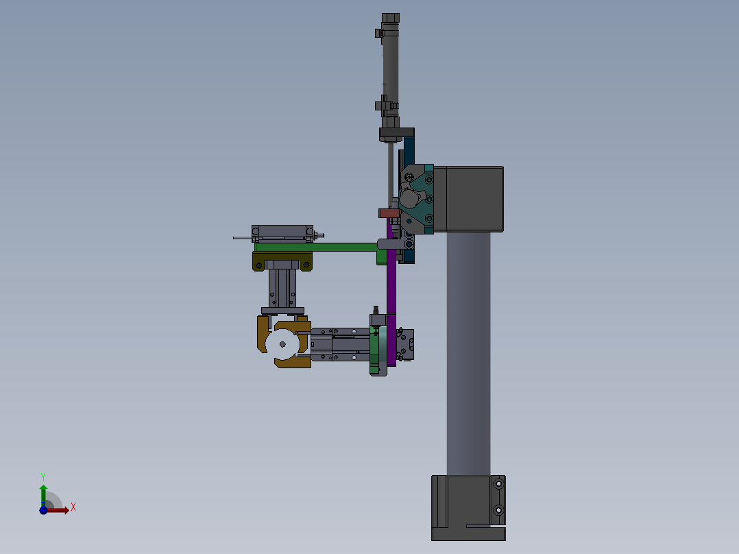 C400旋转气缸翻转搬运组件sw18可编辑前视图