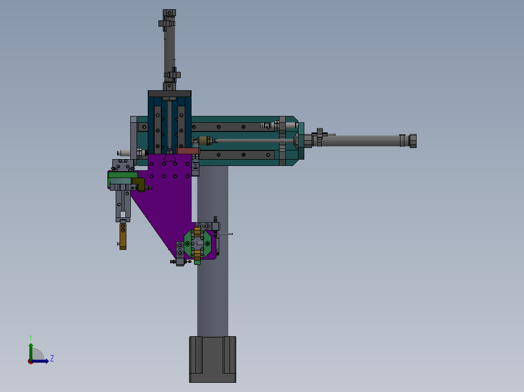 C400旋转气缸翻转搬运组件sw18可编辑左视图