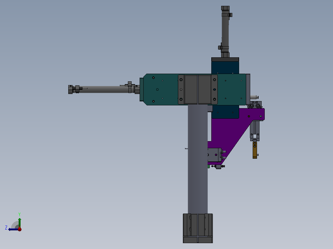 C400旋转气缸翻转搬运组件sw18可编辑右视图