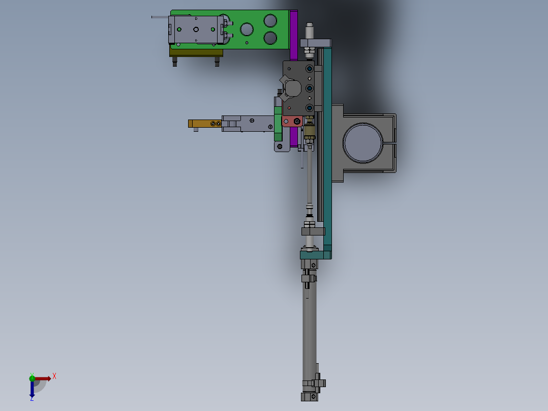 C400旋转气缸翻转搬运组件sw18可编辑俯视图