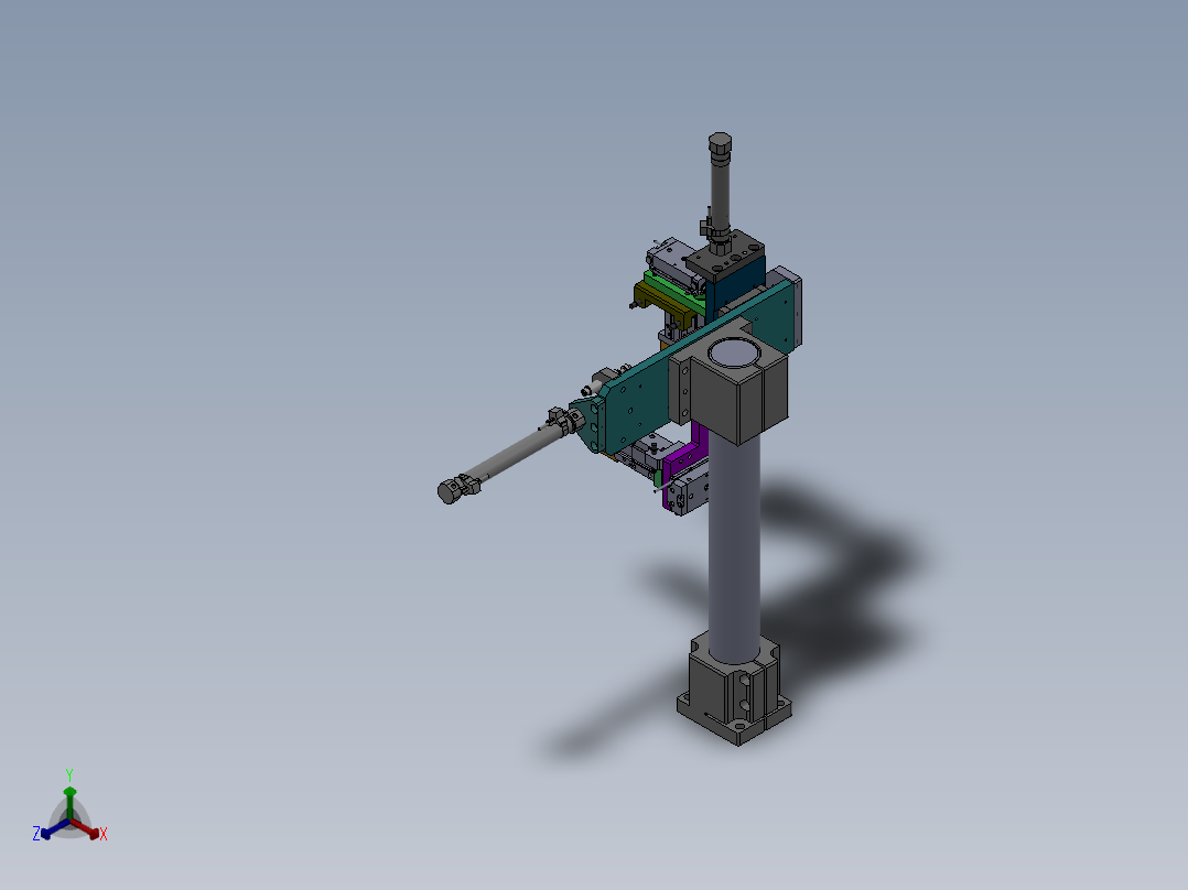 C400旋转气缸翻转搬运组件sw18可编辑正等轴测图