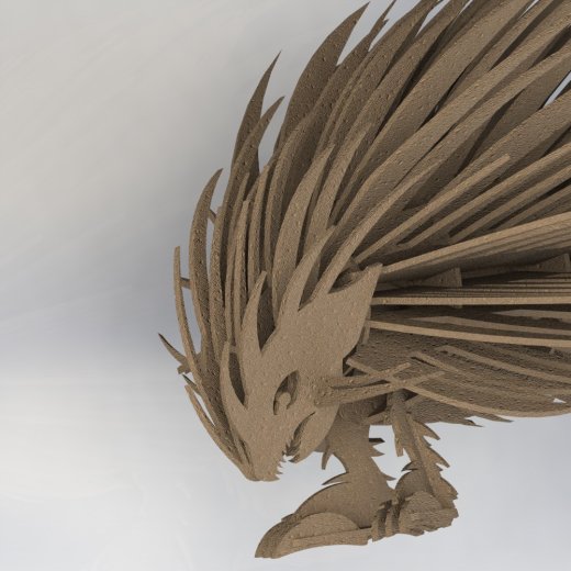 豪猪刺猬立体拼装模型3D图纸 Solidworks设计 附STEP IGS缩略图