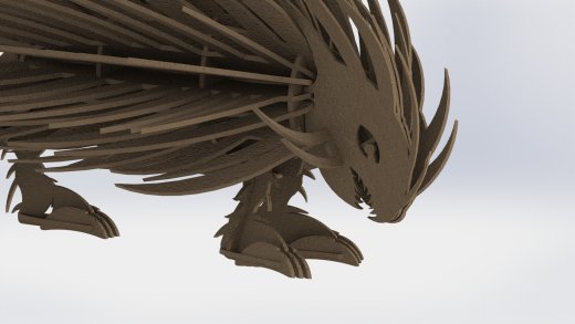 豪猪刺猬立体拼装模型3D图纸 Solidworks设计 附STEP IGS缩略图