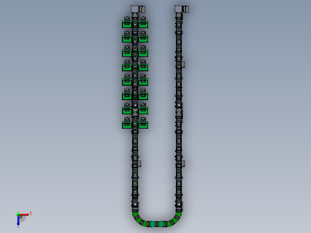 B22-产品组装倍速链流水线俯视图