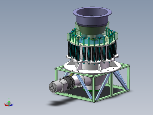 圆锥破碎机的设计CAD+SW2016+说明
