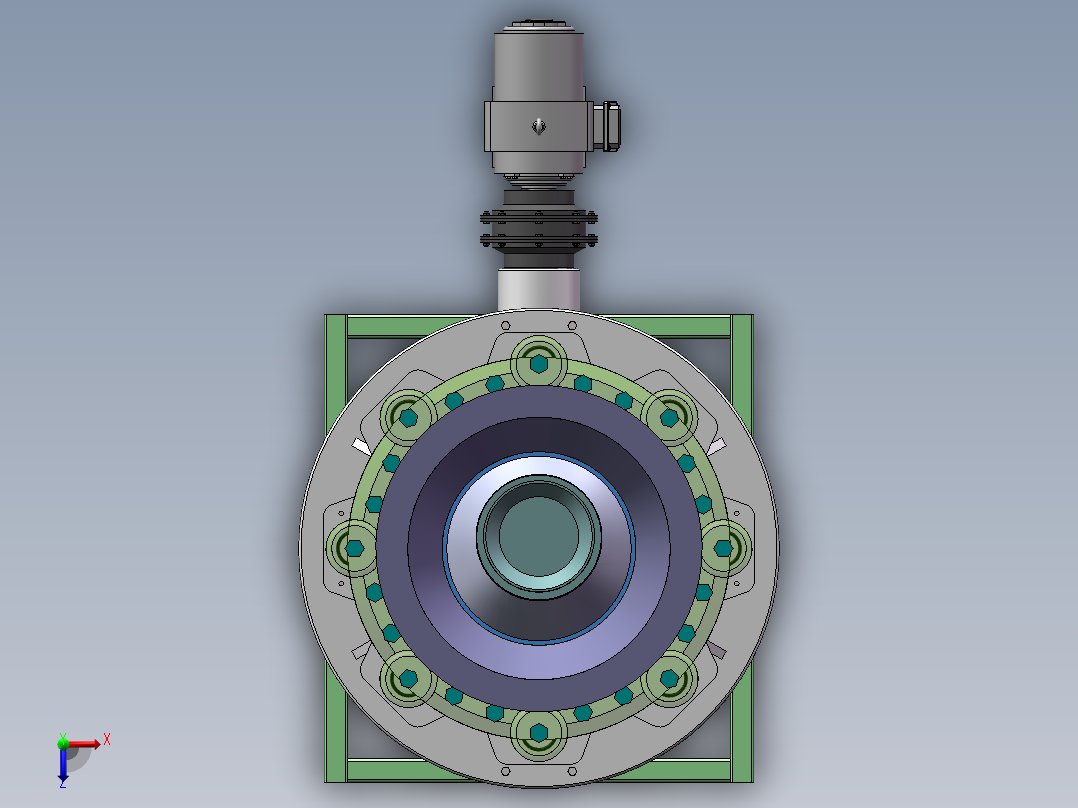 圆锥破碎机的设计CAD+SW2016+说明俯视图