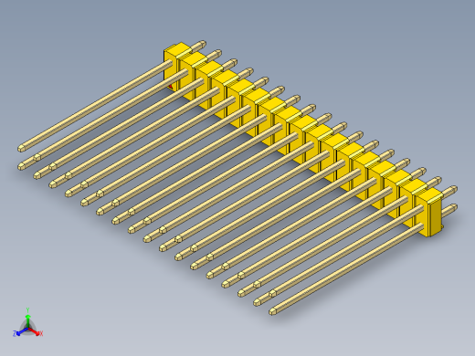 彩色公头100mil（2.54mm）系列-DS1021_yellow_2x17p_100mil_Type43_rev1.0