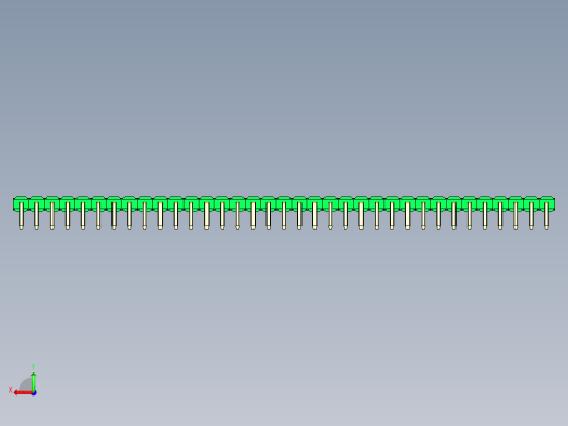 彩色公排针 100mil 2.54mm 系列-DS1022_green_1x35p_100mil_TypeD_rev1.0后视缩略图