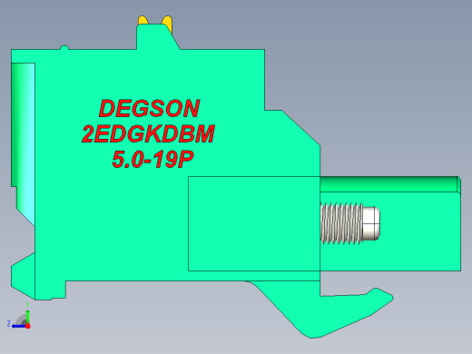 DEGSON 2EDG（M） 系列 5.0mm 螺丝锁紧可插拔接线端子组-2EDGKDBM-5.0-19P-14-00AH右视缩略图