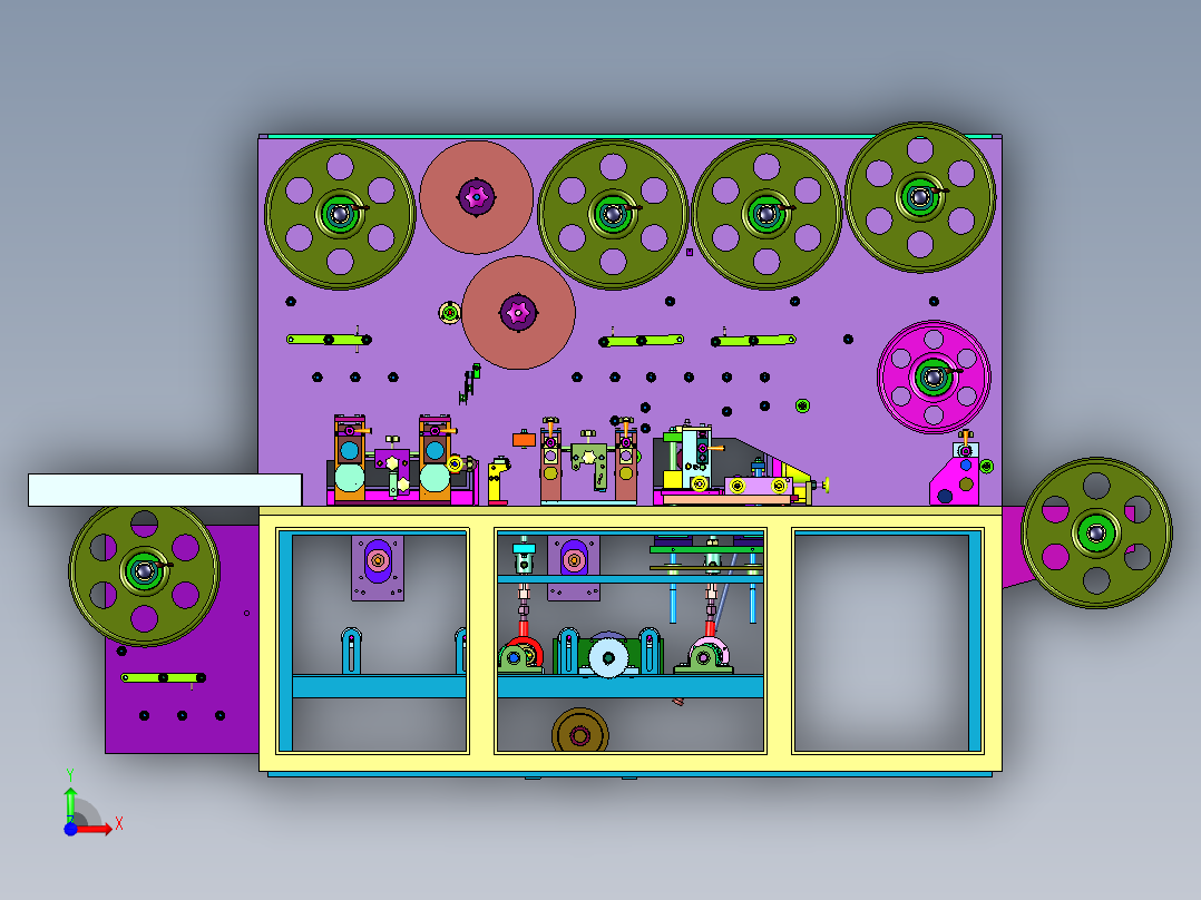 无纺布布料复合机前视图