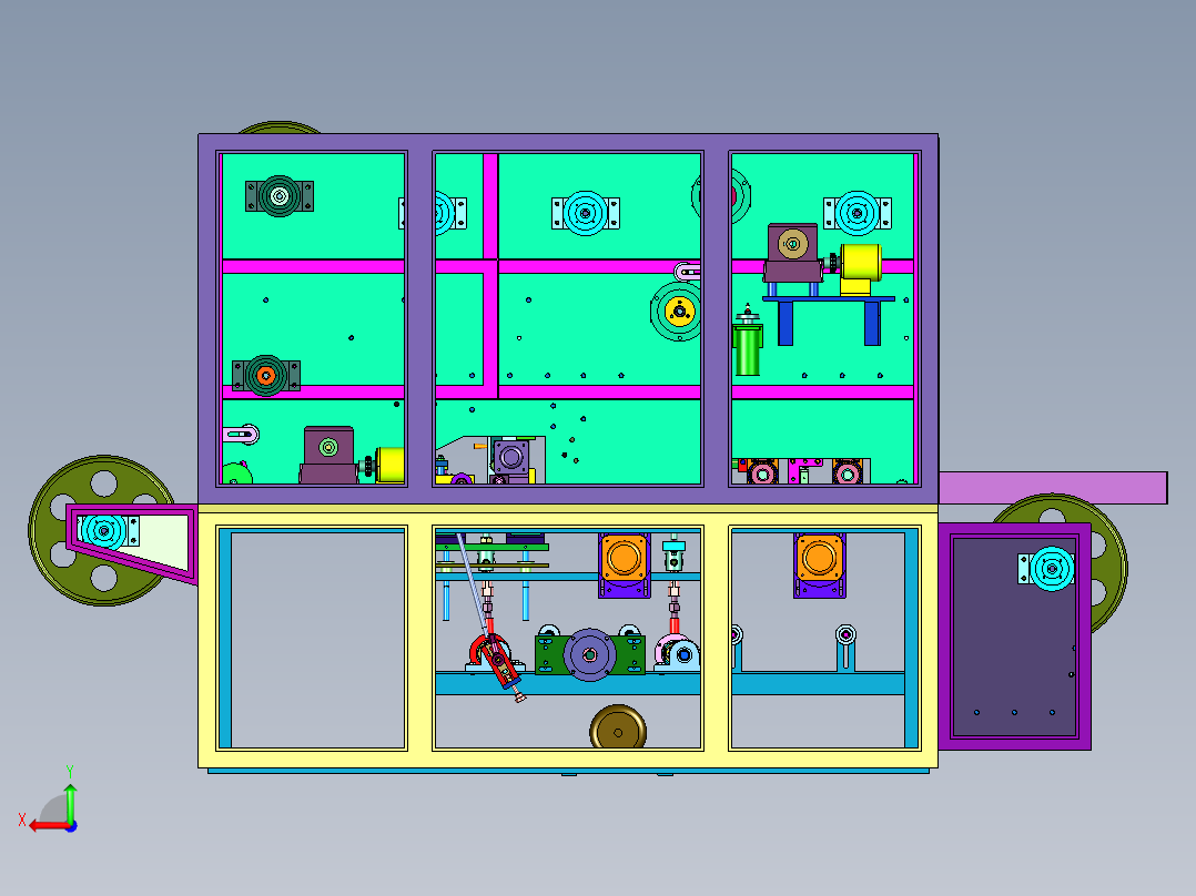 无纺布布料复合机后视图