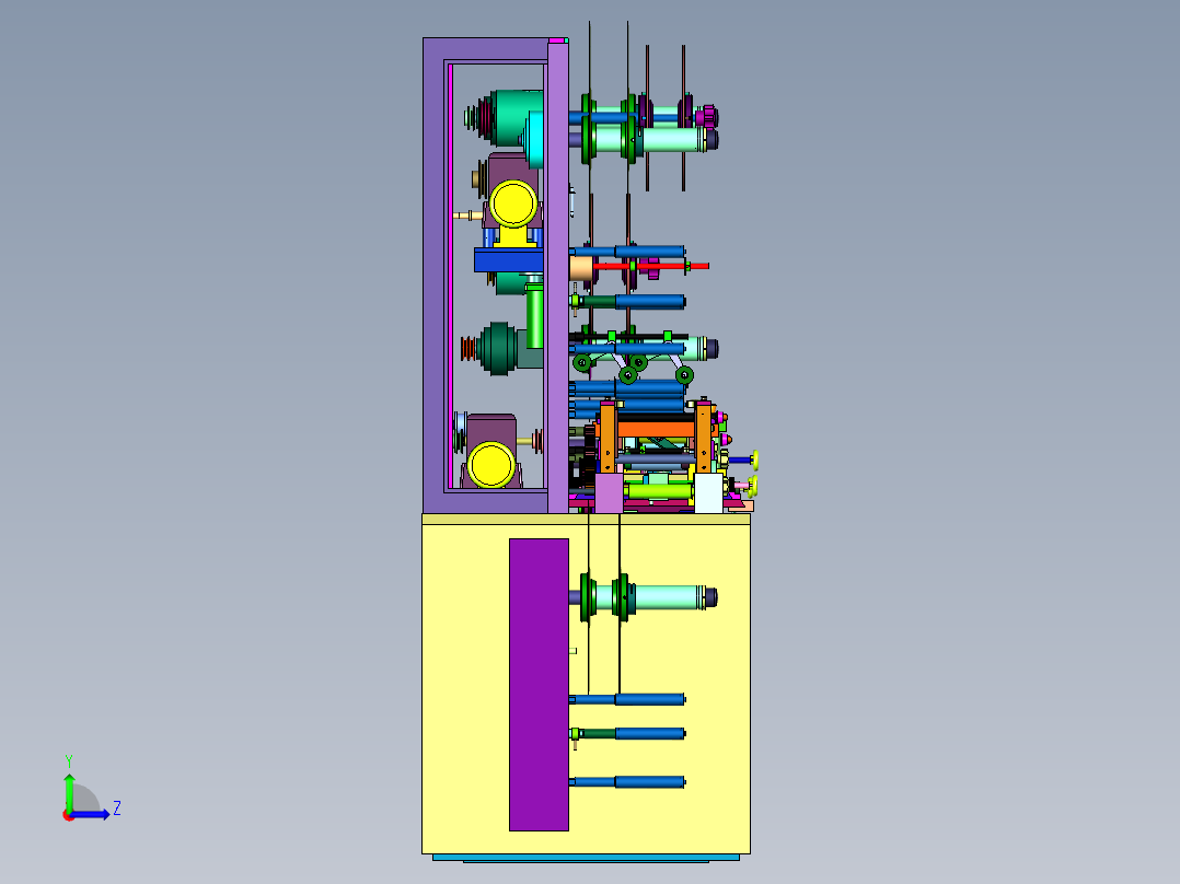 无纺布布料复合机左视图