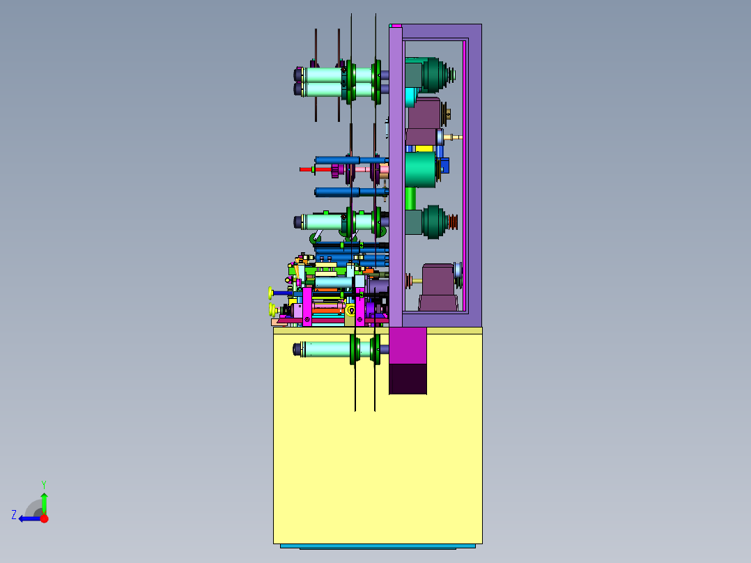 无纺布布料复合机右视图