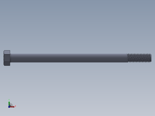 UNC 六角螺栓-Hex Bolt 0.375-16 x 6.SLDPRT前视缩略图