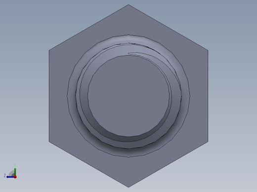 UNC 六角螺栓-Hex Bolt 0.375-16 x 6.SLDPRT右视缩略图