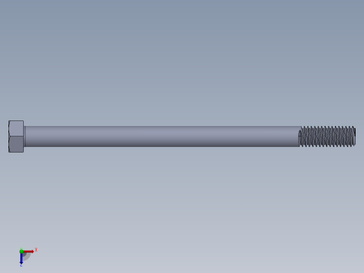 UNC 六角螺栓-Hex Bolt 0.375-16 x 6.SLDPRT俯视缩略图