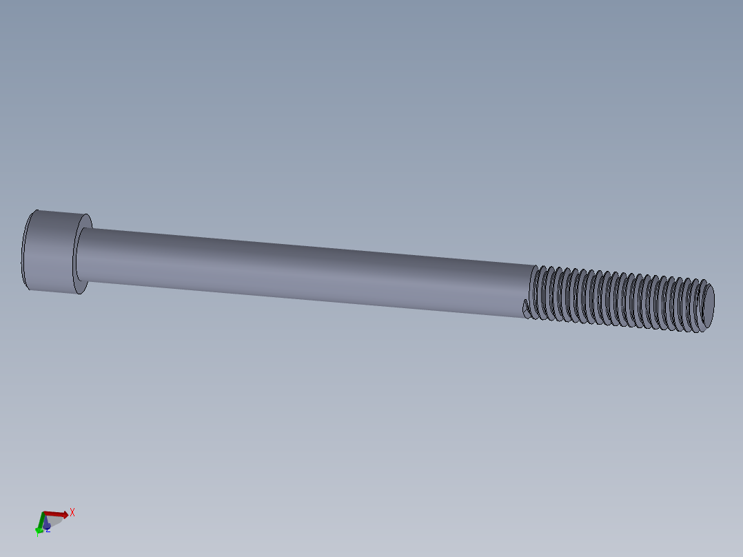 粗螺纹 SHCS 螺钉-SHCS 0.5.x13x6.SLDPRT主视图