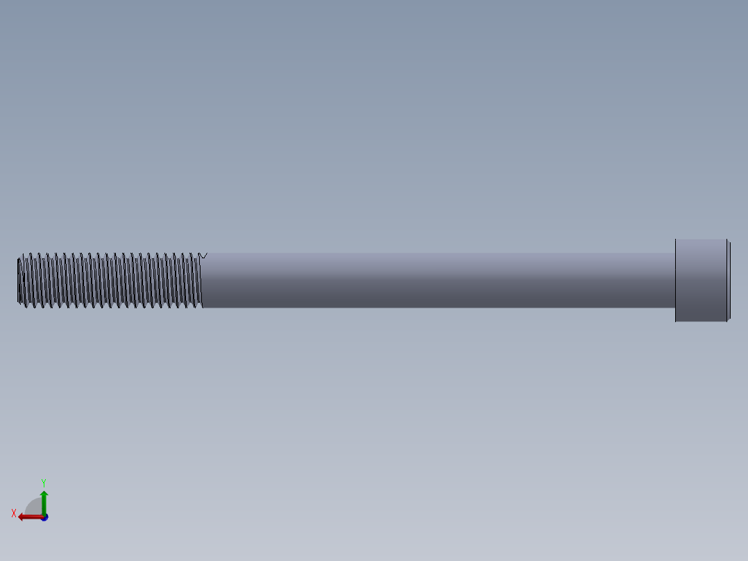 粗螺纹 SHCS 螺钉-SHCS 0.5.x13x6.SLDPRT后视图