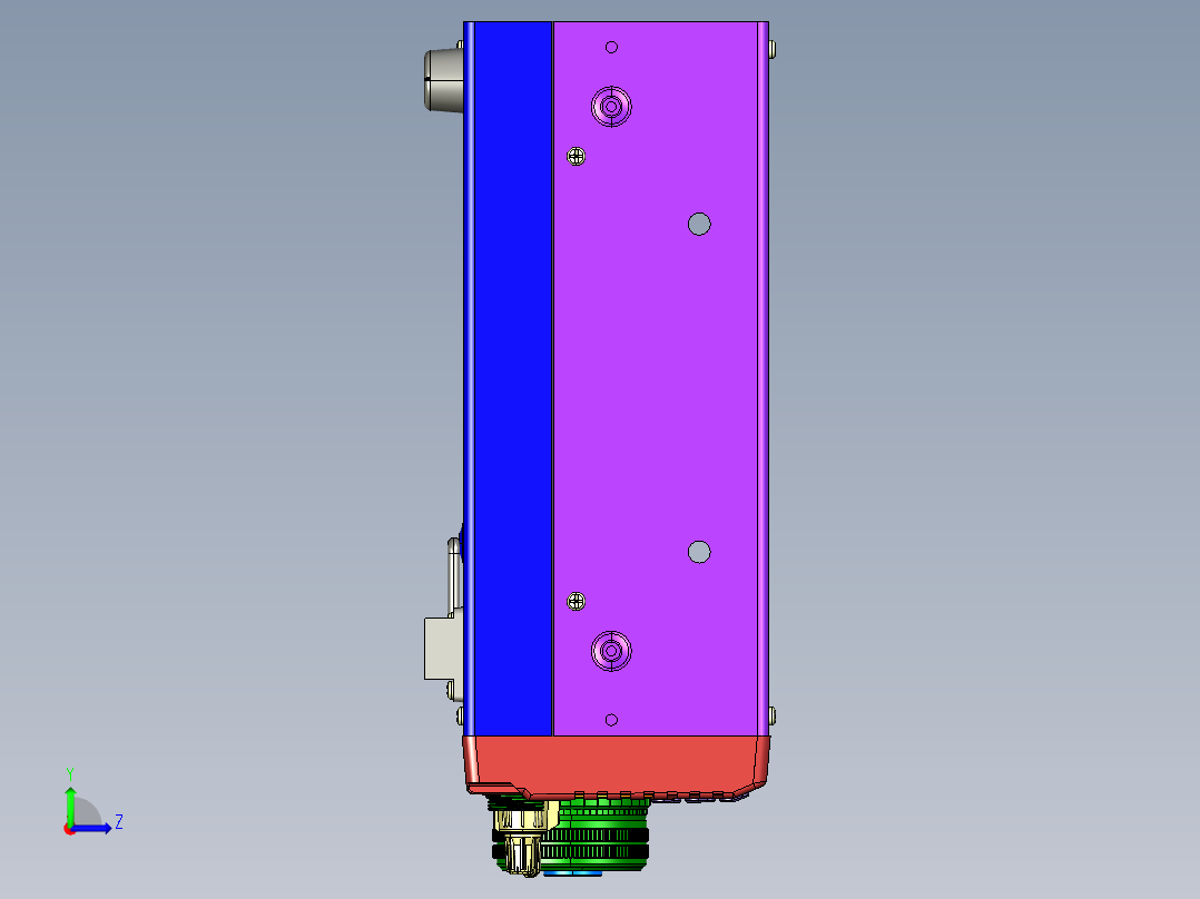 无线电收发机左视图
