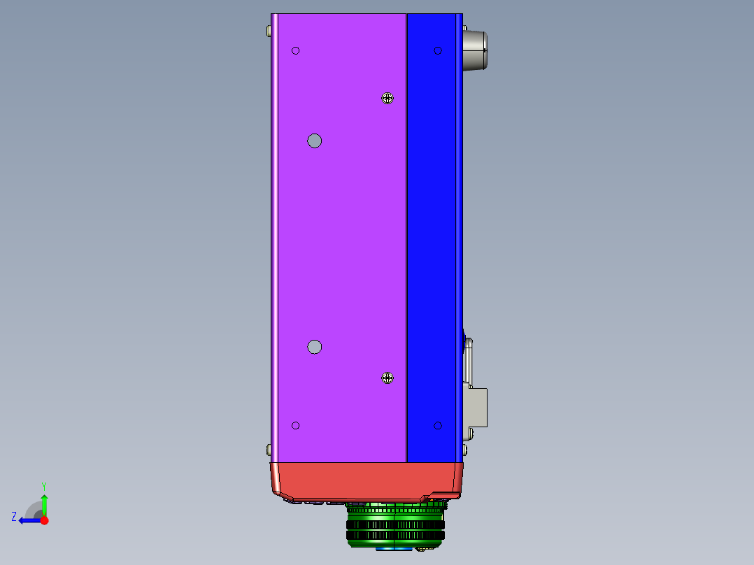 无线电收发机右视图