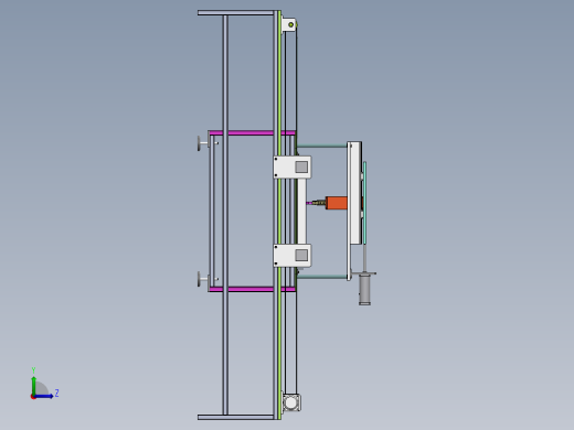 Q206-小型棒料直径快速检测装置的研究【三维SolidWorks】左视缩略图