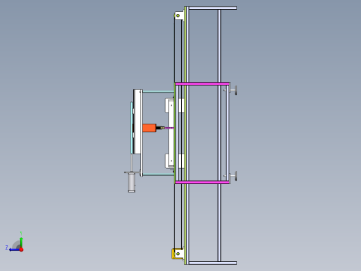 Q206-小型棒料直径快速检测装置的研究【三维SolidWorks】右视缩略图