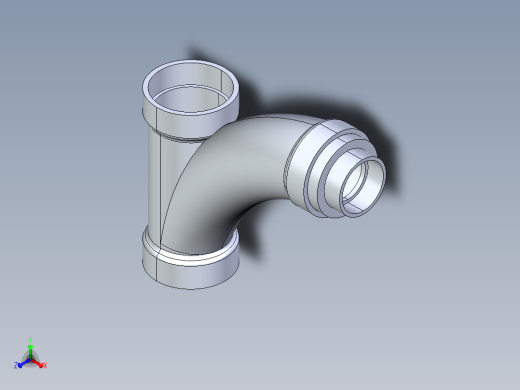 船舶管路系统S10_SeaDrainPLUS_LongTurnReducingTee-SxSxS_37E273032_3in Sea Drain Plus - Long Turn Reducing Tee - SxSxS