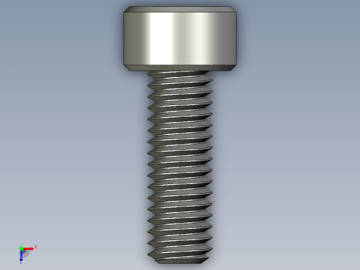 M4 x 0.7mm Thread 12mm LONG SOCKET HEAD CAP SCREW.STEP俯视缩略图