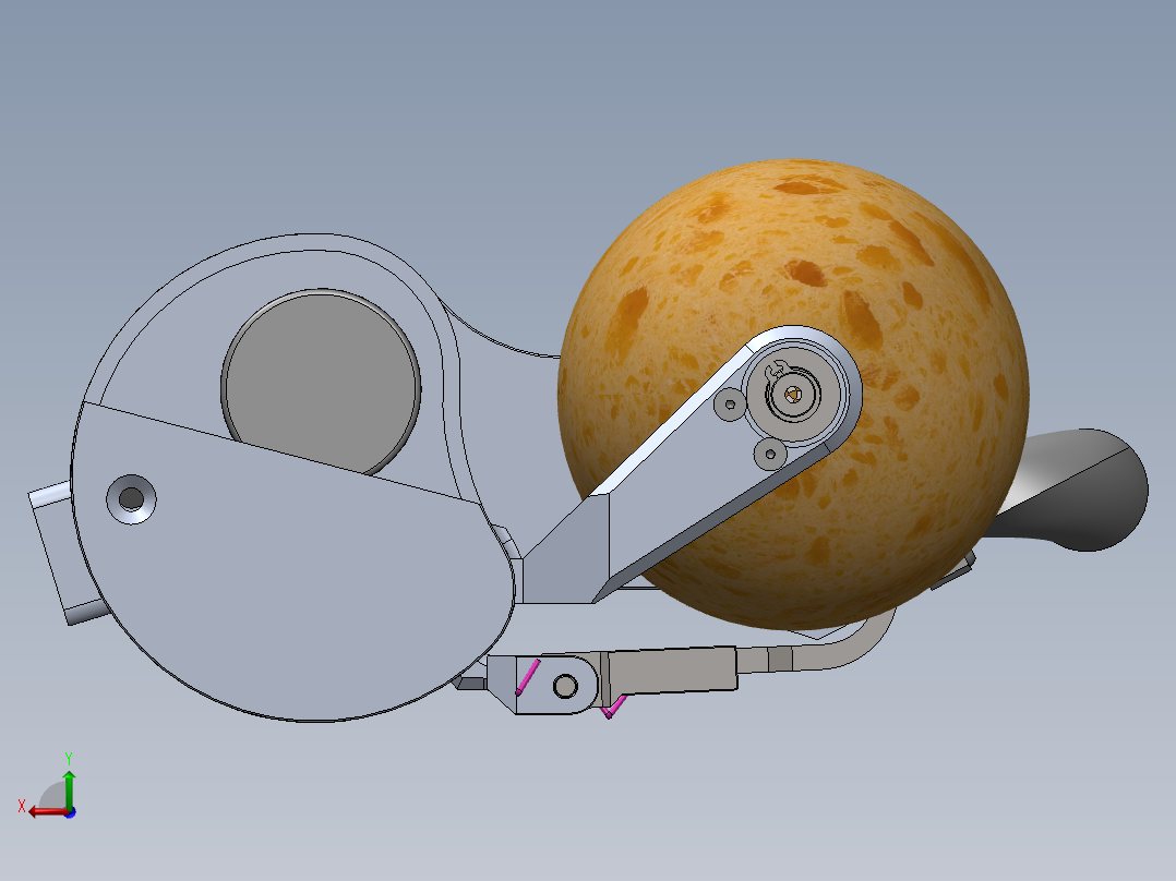 水果削皮机后视图