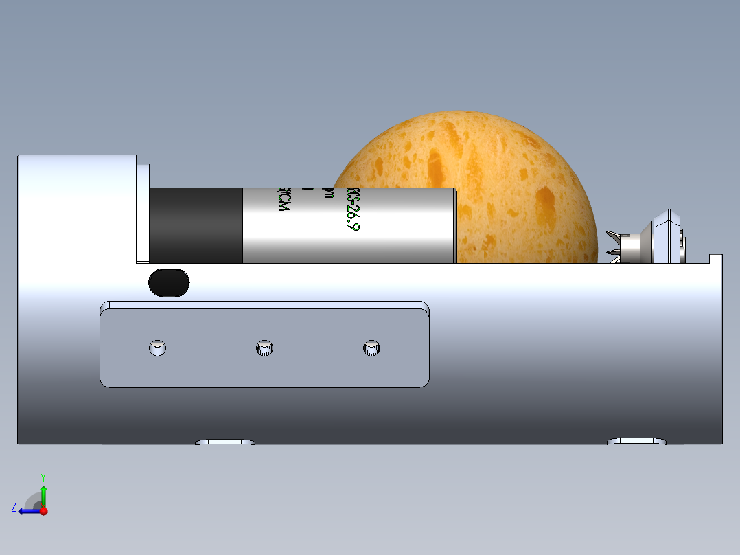 水果削皮机右视图