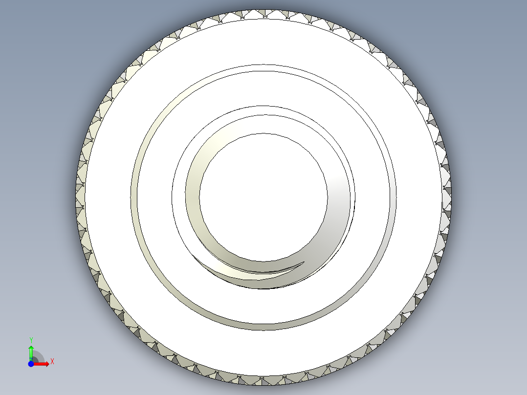 滚花指旋螺钉-M10 x 35mm前视图