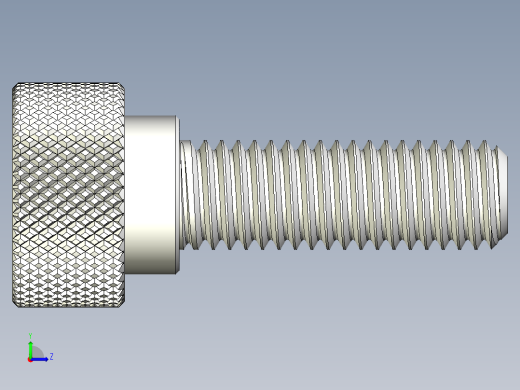 滚花指旋螺钉-M10 x 35mm左视缩略图