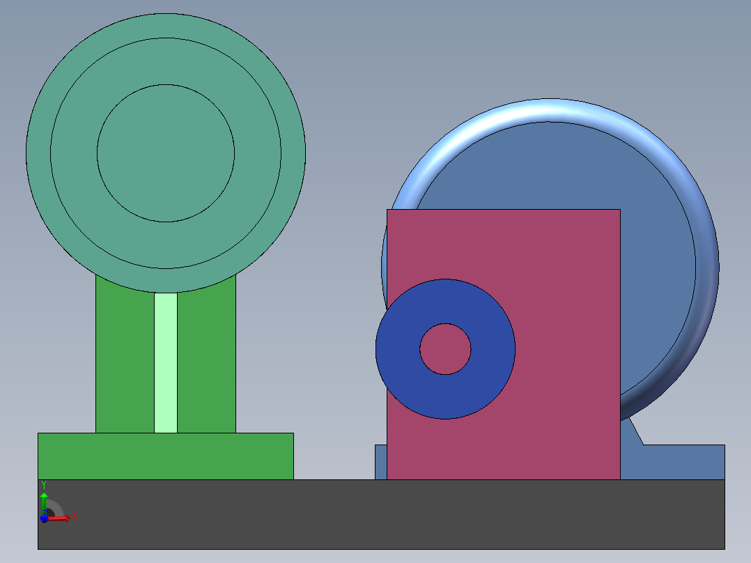 卧式悬臂离心机前视图