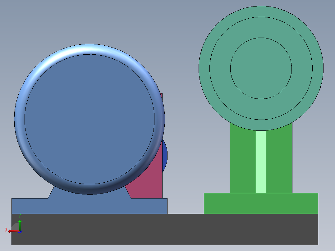 卧式悬臂离心机后视图