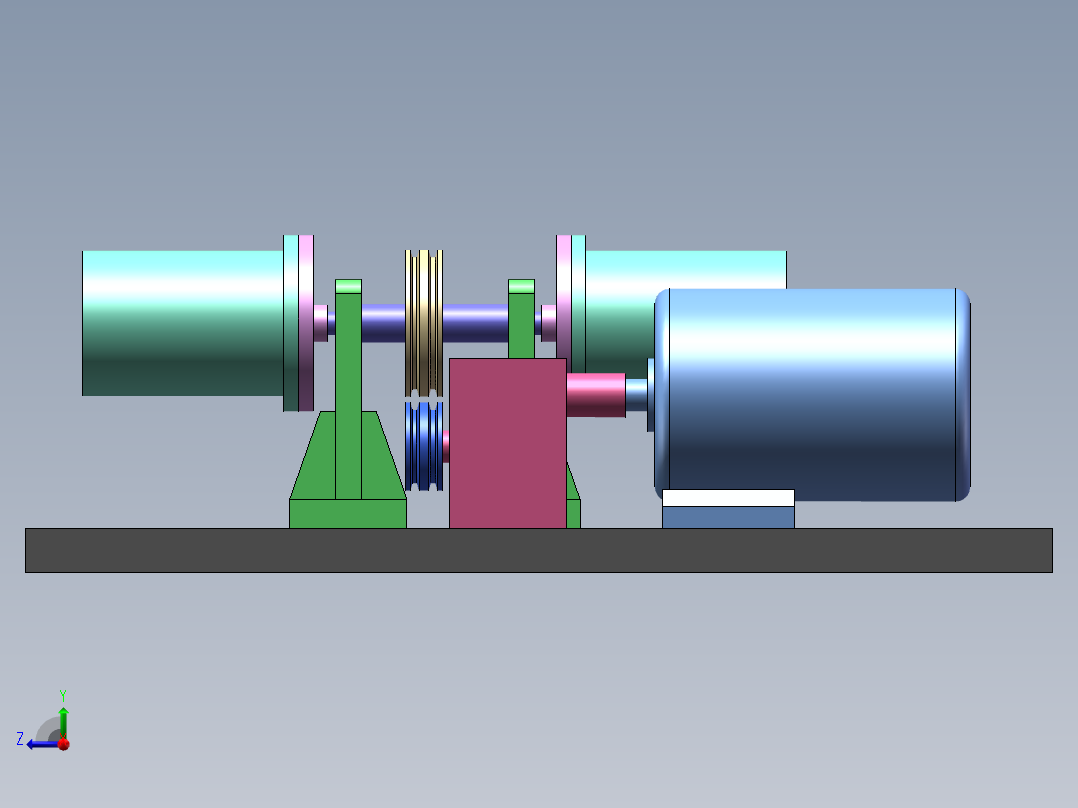卧式悬臂离心机右视图