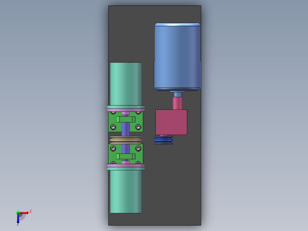 卧式悬臂离心机俯视图