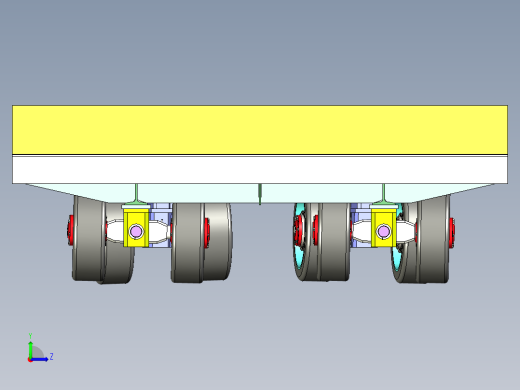 平板车装配体三维模型资料左视缩略图