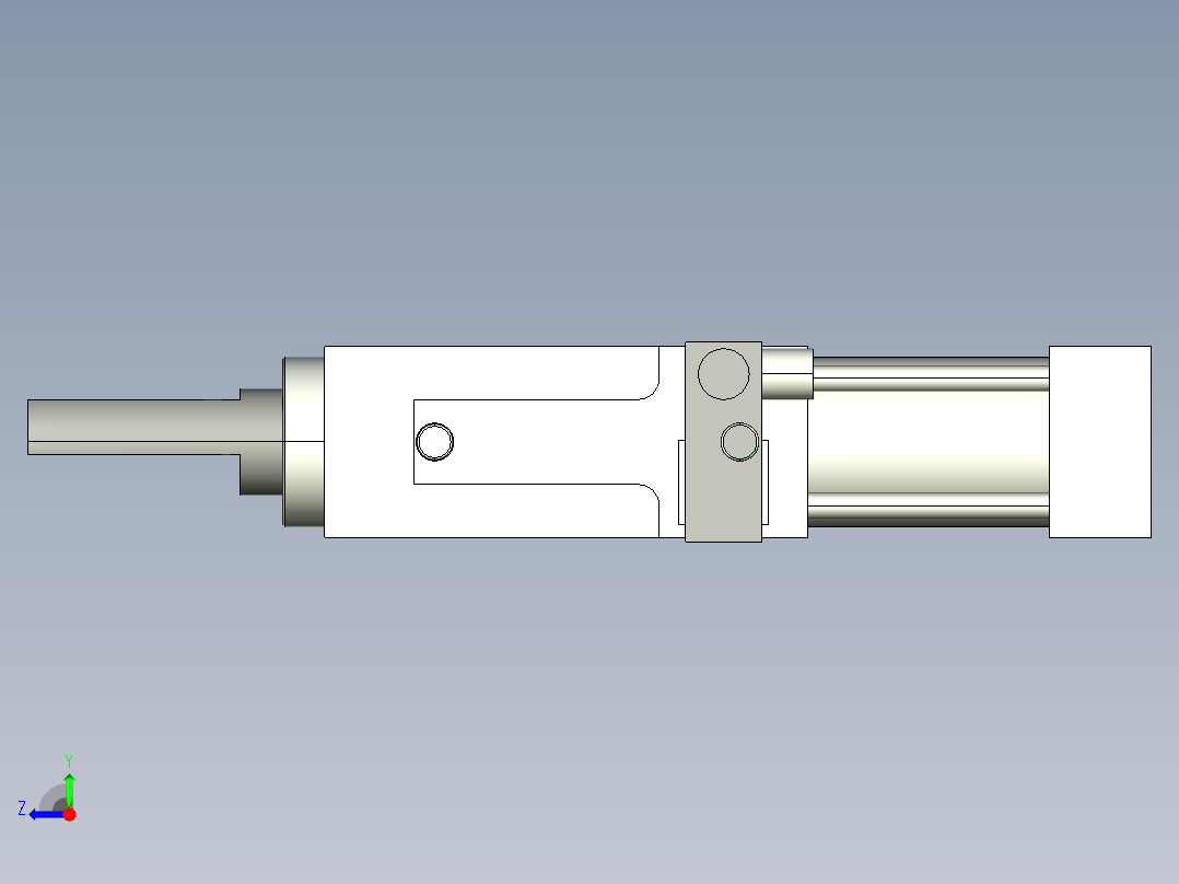 德克斯TUNKERS气缸数模SZK_63x40_A42_T12_TUENKERS右视图