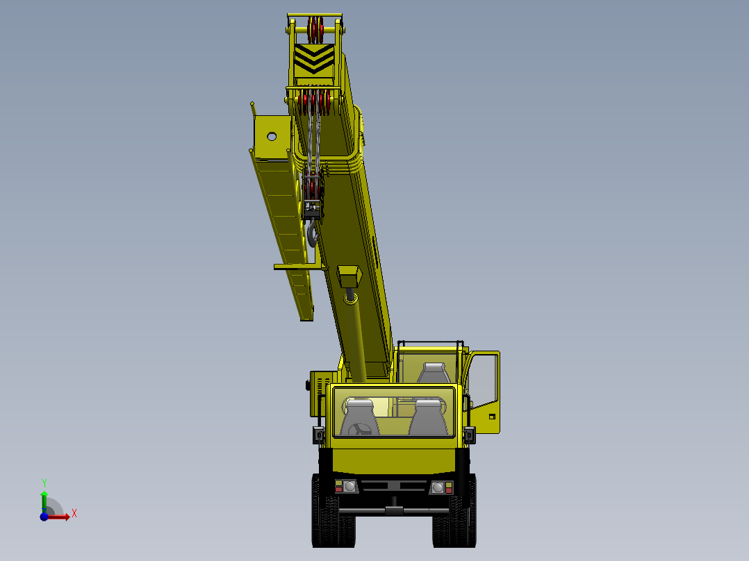 汽车起重机模型前视图