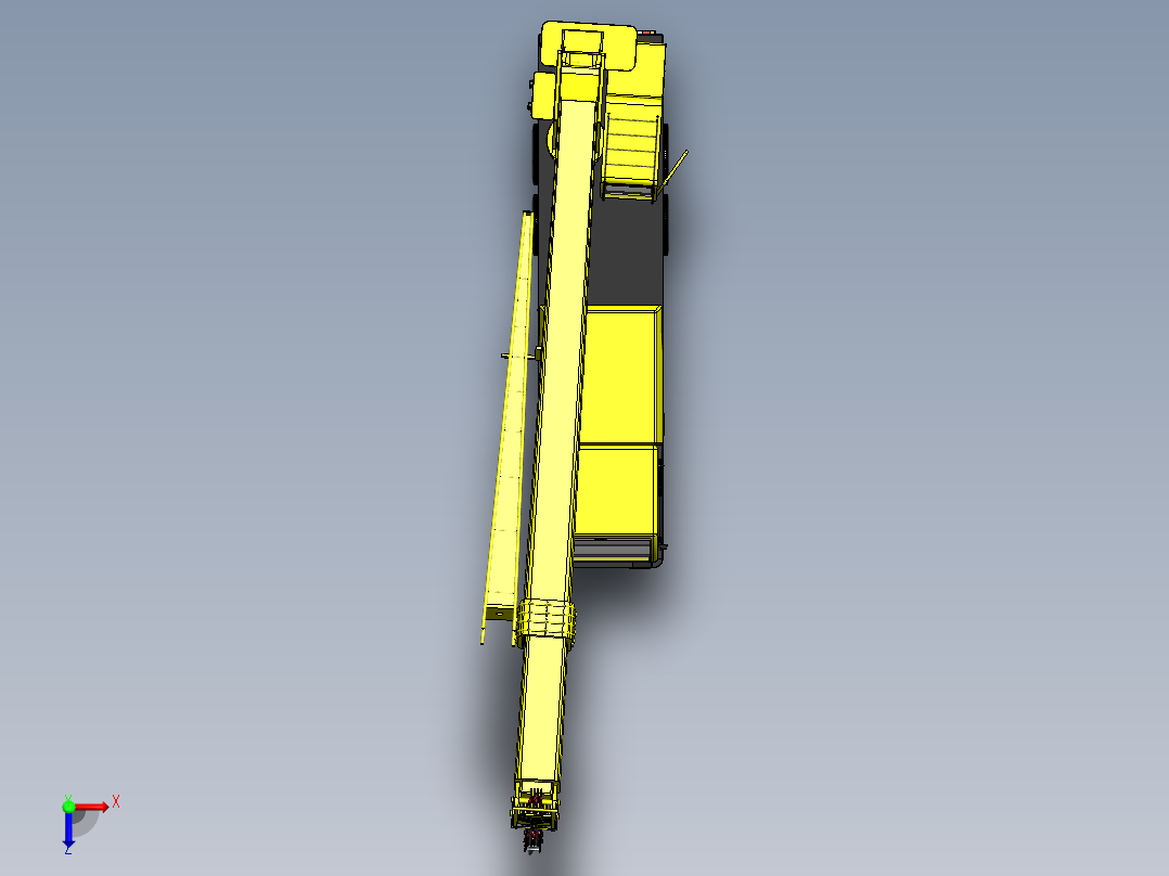 汽车起重机模型俯视图