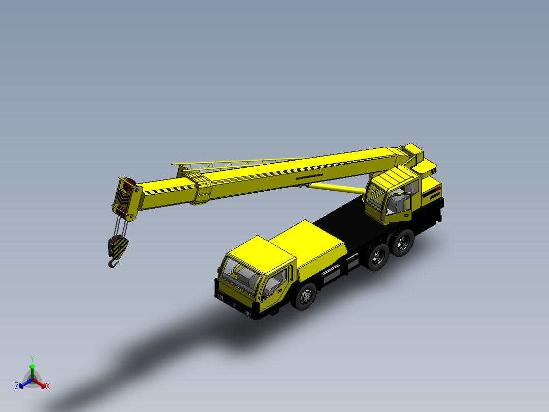 汽车起重机模型正等轴测图